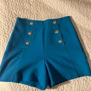 Zara blue high waisted shorts